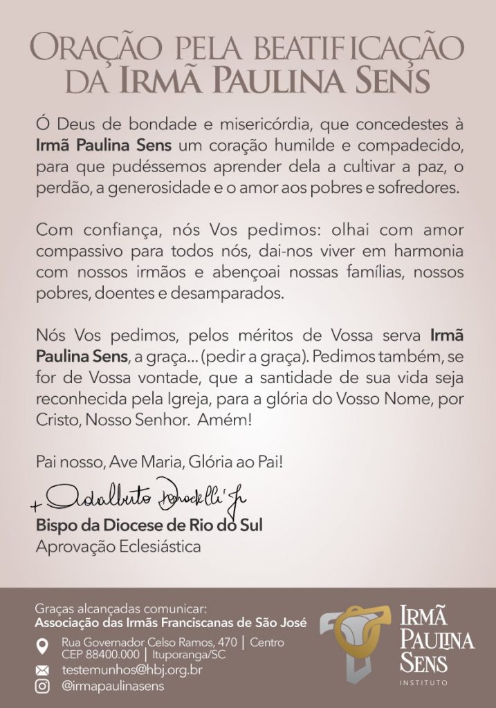 Santinho oração